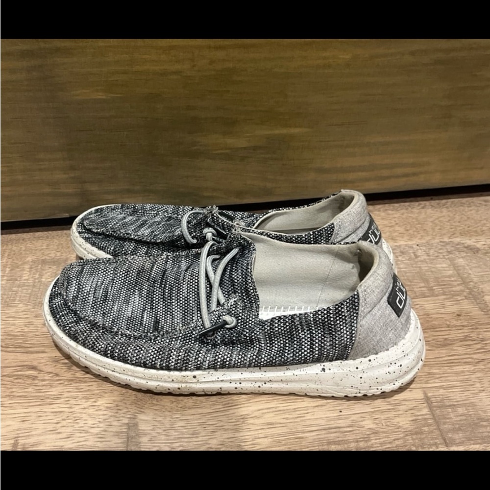 Hey Dude Womenst Black and Gray Casual Shoes